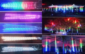 Juldekorationslampor 30 cm 8 lampor Set Doubleided Patch Meteor Duschlampan Set LED Light Outdoor Waterproof Bar Tube Color8317745