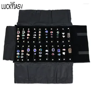 Jewelry Pouches Women Luxury Roll Storage Bag Lady Rings Earrings Necklace Organizer Portable Cloth Bags