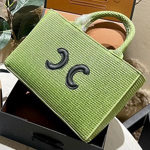 Tote Straw Bag Weekend Beach Bag Summer Vegetabilisk korg stor kapacitet shoppingväska vävd handväska läder koppling plånbok designer intern blixtlås ficka