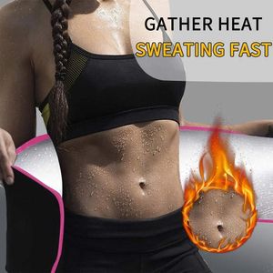 Midjetrimmer silverjoner Svettbälte för kvinnor Män Sport Running Body Shaper Belly Slimming Fat Burning Loss Vikt Midja 240417