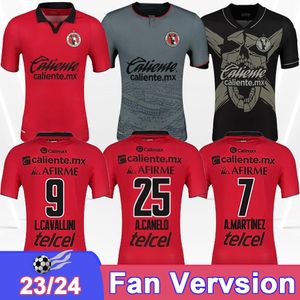 23 24 Kulüp Tijuana Erkek Futbol Jersey Parra Martinez Cavallini Castaneda Rodriguez D.Barbosa Evde 3. Futbol Gömlekleri