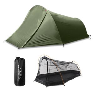 Vattentät campingtält 2 person utomhus tält för camping cykling vandring muntainering strand sommar ultralight automatisk tält 240408