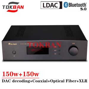 アンプTokban TS10 150W*2 2.0ステレオパワーアンプ高電力バランスXLR同軸Bluetooth 5.0 LDACクラスABアンプオーディオ