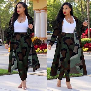 Women's Two Piece Pants Casual Comfort Set Fashion Bodycon Long Sleeve Coat And Pencil Sets Leopard Printed Trousers Women Overalls