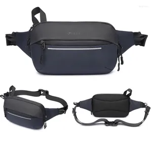 Waist Bags Men'S Fanny Pack Korean Waterpoof Chest Bag Simple Fashion Shoulder Sports Multi-Function Crossbody Belt 2024