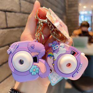 Autentisk lila Taro Bunny Children's Projection Camera Keychain Kvinnlig Creative Creative Doll Machine Stationery Shop Pendant