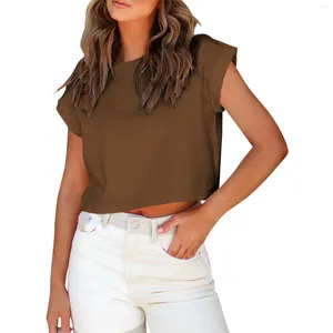 Kadın Tişörtleri Kadın Tank Tops V Boyun Gündelik Yaz Flowy Smocked Slegisel Kurtimül Bluzları Şık ve Basit Kadınlar