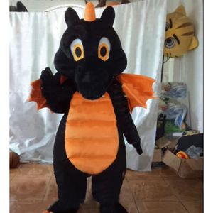 2024 Wysokiej jakości Black Dragon Mascot Costume Hallowen Stage Performance Aktywność Sprzedaż Promocja stroju Bożego Narodzenia