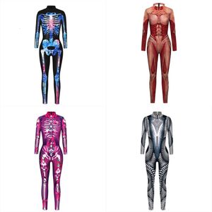 Cosplay Kom Attack na Titan Jumpsuit Pesta Halloween Bodysuit Tengkorak Catsuit Wanita Pakaian Otot Annie Leonhart T220813 Lehart