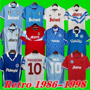 Retro Classic Soccer Soccer Jerseys Maradona 1986 1987 1988 1989 1991 1992 1993 1994 1998 Неаполь Хэмсик Л.Нинсинг Хигуаин Футбольная рубашка