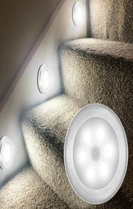 ナイトライトモーションセンサーワイヤレスベッドルーム装飾ライト6ヘルド検出器壁装飾ランプ階段クローゼットルーム通路照明1341159