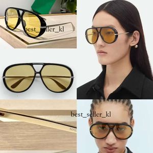 Innovative Designer Sunglasses for Men Women 1273 Avant-garde Goggles Style Anti-ultraviolet Acetate and Metal Oval Full Frame Gold-tone Fashion Glasses Random 725