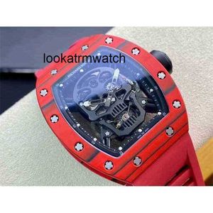 Desginer Mechanical Automatic Watch Top Quality Mechanical RM052-01 Skull Superclone Barrel Active Tourbillon RM52