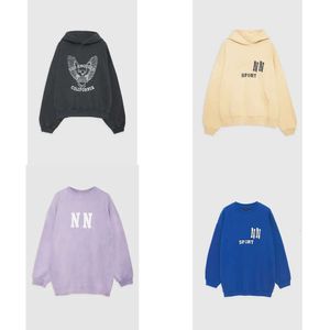 Tasarımcı Kadınlar Yıkanmış Hoodie Yeşil Sprey Kızarmış Kartal Baskı Yıpranmış Kapüşonlu Sweater Külot Sweatshirt