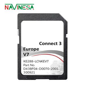 Cards 16GB Connect3 V7 para Nissan Qashqai 20132017 SAT NAV GPS Map versão SD Card GPS Europe Carro