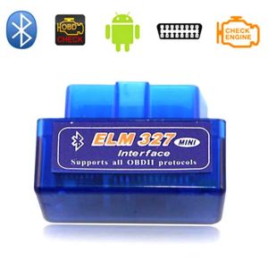 Verktyg Promotion Mini ELM327 Bluetooth OBD2 Hardware V1.5 Software V2.1 Stöd Multilanguage OBDII Auto Diagnostic Scanner Elm327 High