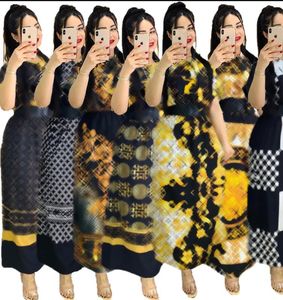 2024 New Design long Dress for Women Fat Plus Size Fashion sexy printed Dress Casual Hight Waist Party 2XL3XL floor Dress