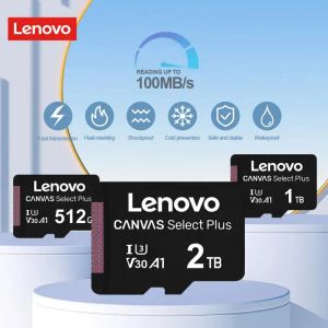 Kort Lenovo Micro TF SD Flash Memory Card 2TB 1TB 130MB/S UHSI SD -kort U3 A2 V30 Mobillagringsenheter 512 GB 256 GB 128 GB för telefon