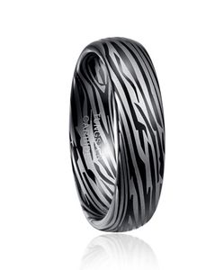 Dome Damascus Steel Pierścień Osobowość Tungsten Najnowsze pierścionki ślubne Designs3669191