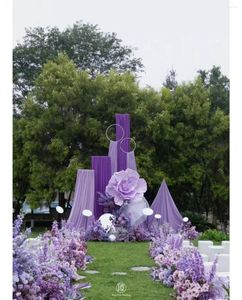 Decoração de festa 150-300cm Tubo Casamento Adeços de fundo Arcos das flores de boas-vindas prateleira de pratele