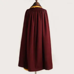 Abbigliamento etnico cinese abiti buddisti tibetani monaci lama vestiti inverno dagang fitto mantello mantello meditazione manteau uomini donne