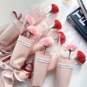 Flores decorativas Buquê artificial Branco Vermelho Rose Tulipa Decoração de Casamento Flor Falsa Para Decoração do Dia das Mães dos Namorados