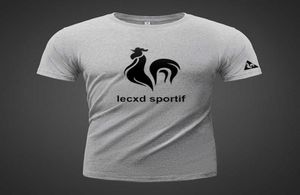 Le Coq Sportif Summer Classic Short Sleeve Tshirt Plus Loose Fat Masculine Versatile Sports Half2908189