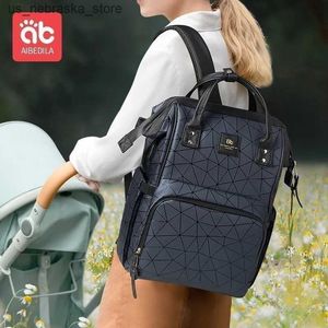 Sagni per pannolini Aibedila Mommy Borsa impermeabile di grande capacità di alta qualità in gravidanza e backpack di alta qualità Q240418