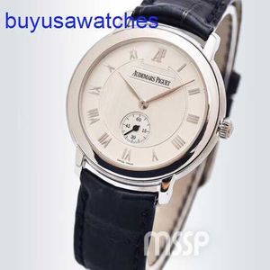 AP Pilot -Armbanduhr 18k Weißgoldhandbuch für mechanische Herren Uhren Neutral Uhr Freizeit weiße Platte 15056BC.OO.A001CR.02