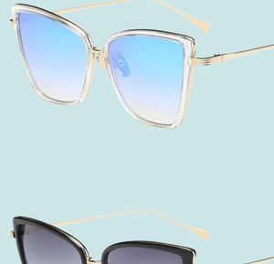 Designer de marca Cateye Sunglasses Women Women Vintage Metal Glasses para Retro Mirror Lunette de Soleil Femme UV4001872495