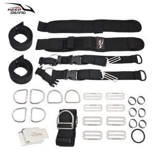 Dykning justerbar bakplatta sele set bcd ultralight backplan accessoarer crotch rem vikt bälte dyk 240410