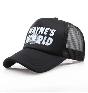 Whole Black Waynes World Baseball Caps Unisex Hip Hop Hat Sunhat Wayne039 World Hat World Costume Rightided Mesh Hats Trucker 1044732