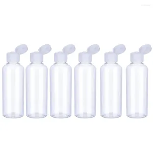 Lagringsflaskor 30 st 100 ml klar plastflaska med flip cap små resebehållare burkar för kosmetiska prov lotion duschgel toalettartiklar