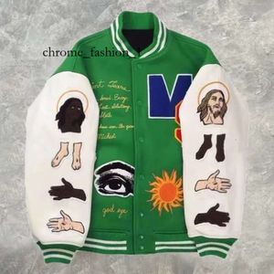 Projektant Fashion Classic Varsity Jacket Męskie kurtki swobodne para baseball puffer kurtka luźna haftowa jesień zimowa skórzana kurtka anime płaszcze 103