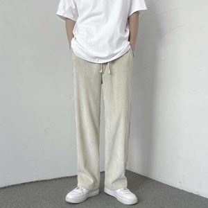 Corduroy Long Pants Men's Korean Version Trendy Ins with A Sense of Falling, Straight Casual Pants with A Ruffled and Handsome Mop K43 P18