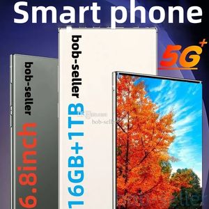 6.8 인치 S24 울트라 풀 터치 스크린 5G 휴대 전화 12GB+512GB S24 S23 울트라 휴대폰 원래 얼굴 잠금 해제 스마트 폰 카메라 GPS 영어 재생 비디오