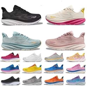 Womens Mens Top Quality Clifton 9 Running Shoes Bondi 8 Black White Pink Ice Blue Mint Peach Whip Red Carbon 2 Cloud Bot Runners Jogging