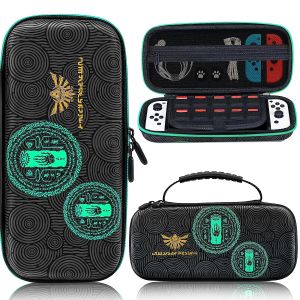 Cases Carrying Case Compatible with Nintendo Switch/Switch OLED Portable Travel Case Hard Shell Pouch Game Bag for Switch Accessories