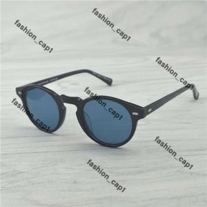 Oliver People Sonnenbrille OV1227 Brand Designer rund Metall Sonnenbrille Frauen Steampunk Fashion Brille Retro Vintage Sonnenbrille Oliven Sonnenbrille 858