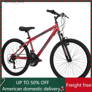 Bikes 21-Speed Adult Bicyc for Men Mountain Bike 24 Inch Lightweight Freight Free Road Cycling Sports Entertainment L48