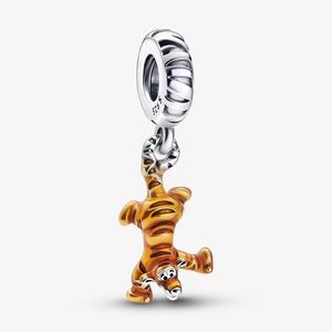 Tigger Cute Tigger Dangle Charms Fit Original European Charm Bracelet 925 Sterling Silver Fashion Women Jewelry Accessori225D