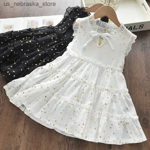 Платья для девочек Menoea Girls Wedding Dress 2023 Summer Fashion Girl Childrens Party Платье звезды Sequin Set Dress Delprens Princess Clothing Q240418