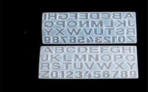 Liten DIY -silikonhartsform för bokstäver Letter Mögel Alfabetet nummer Silikonformar Nummer Alfabetsmycken Keychain Casting MO4902083