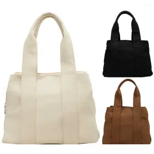 Donne corse Trendy tote borsetta borsetta a colori solido sacca semplice shopping grande capacità 3 compartimenti vintage ogni giorno