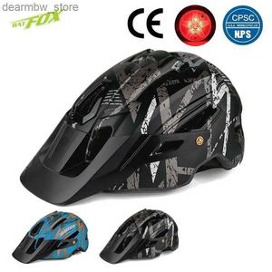 Cykelkapslar maskerar batfox cykelhjälm för män mountainbike hjälm casco mtb integrerad formad capacete ciclismo mtb cykelhjälm med lätt L48