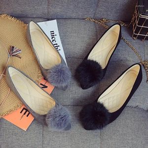 Scarpe casual donna Spring Fashion Punte Punta Furto Flat Female Suede Solido Office Office Boats Sweet Mom Ballerina Plus size