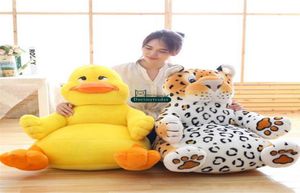 Dorimytrader Lovely Cartoon Duck Tiger Plush Kids Chair Cushion Soft Stuffed Anime Mini Sofa Animal Doll Toy Baby Gift 60cm X 60cm7689128