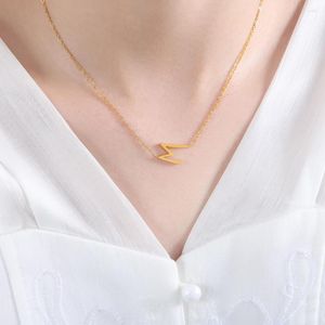 Ketten Edelstahl Halskette Gold Farbbrief m Anhänger für Frauen Charme Kette Choker Party Schmuckgeschenke