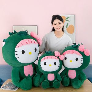 L'ultima bambola di peluche di cartone animato più venduta, bambola per animali da gatto di dinosauro, peluche carino per bambini e ragazze, cuscino per gatti