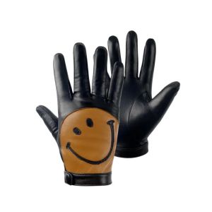Damen echte Handschuhe mit Metallkette Winter Herbsthandschuhe Punk Motorrad Biker Handschuh Kühle Touchscreen -Handschuhe